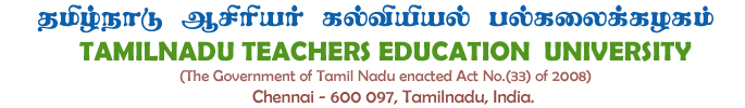 Library E Thesis Tamil Nadu Teachers Education University